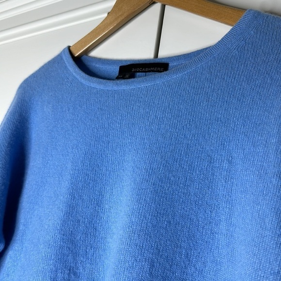 360 Cashmere light blue Oversized Cashmere Sweater SzXS - Picture 2 of 6